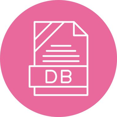 DB dosya biçimi, web simgesi, vektör illüstrasyonu