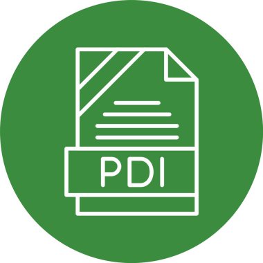 PDI dosya biçimi, web simgesi, vektör illüstrasyonu