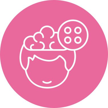 Vektör çizimi, insan düşüncesinin simgesi 