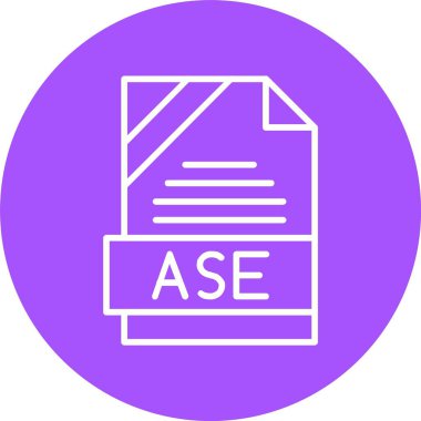 ASE file format, web icon, vector illustration clipart