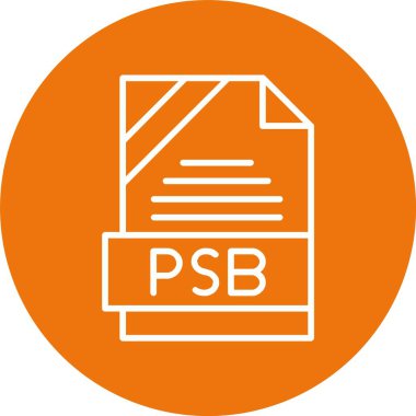 PSB dosya biçimi, web simgesi, vektör illüstrasyonu