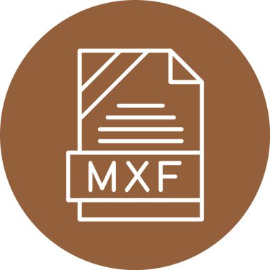 MXF dosya biçimi, web simgesi, vektör illüstrasyonu