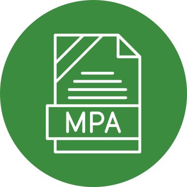 MPA dosya biçimi, web simgesi, vektör illüstrasyonu