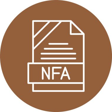 NFA dosya biçimi, web simgesi, vektör illüstrasyonu