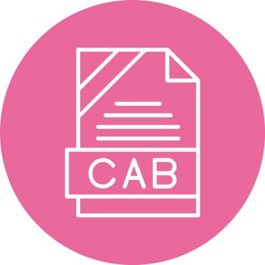 CAB dosya biçimi, web simgesi, vektör illüstrasyonu