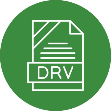 DRV file format, web icon, vector illustration clipart