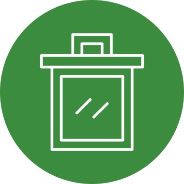 Çöp Ağı simgesi, basit illüstrasyon