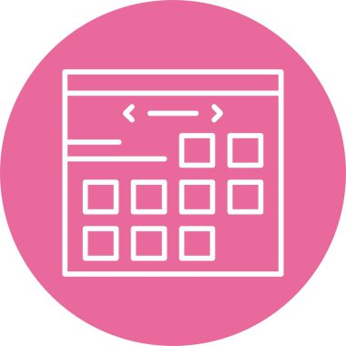 Takvim web simgesi, vektör çizim 