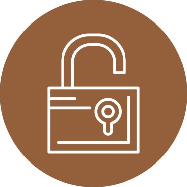 Web simgesinin kilidini aç basit illüstrasyon