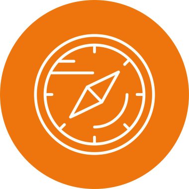 Pusula. Web simgesi basit illüstrasyon          