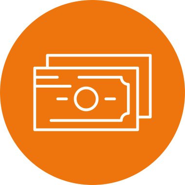 Banknote web simgesi basit illüstrasyon