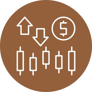 Borsa web simgesi basit illüstrasyon