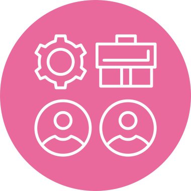 eşsiz ayar ve ayarlar vektör çizgisi simgesi