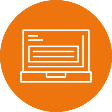 dizüstü bilgisayar web simgesi basit illüstrasyon