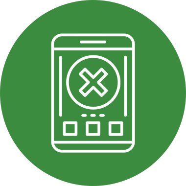 Cep telefonu simgesi, vektör illüstrasyonu