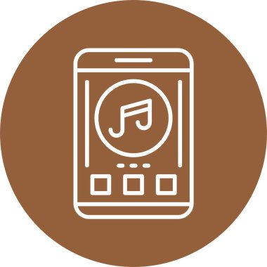 müzik web simgesi basit illüstrasyon