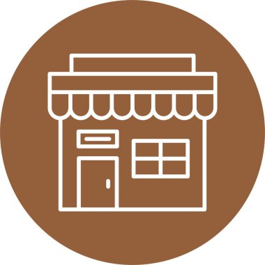 Dükkan. Web simgesi basit tasarım 