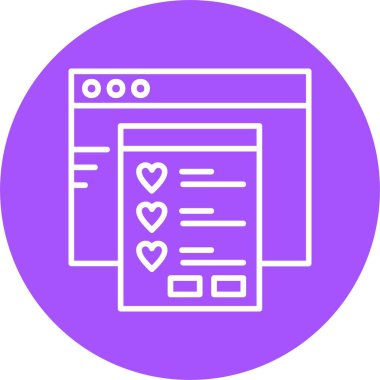 Dilek listesi. Web simgesi basit tasarım