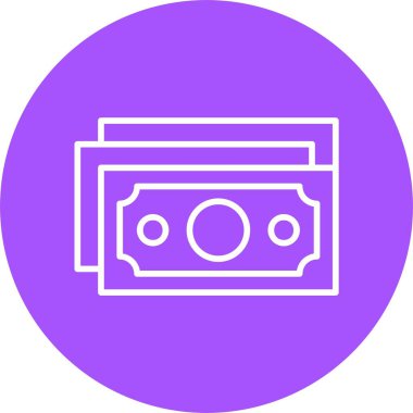 Banknote web simgesi basit illüstrasyon