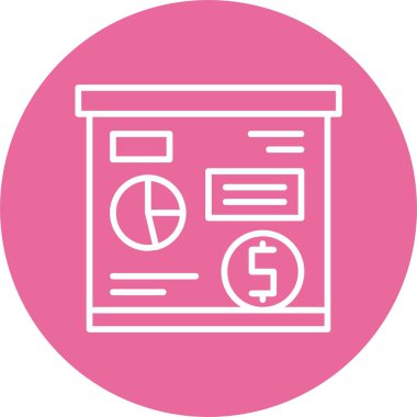 Vergi planlama simgesi vektör illüstrasyonu 