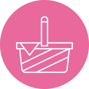  Piknik sepeti ağ ikonu vektörü 