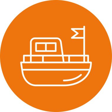 Tekne. Web simgesi basit illüstrasyon 