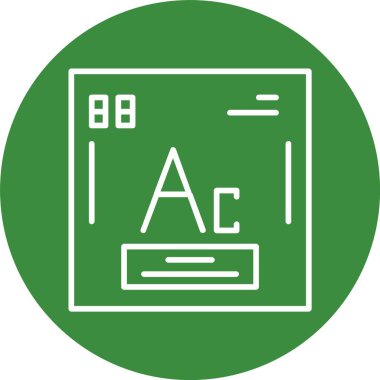 Aktinyum web simgesi vektör illüstrasyonu
