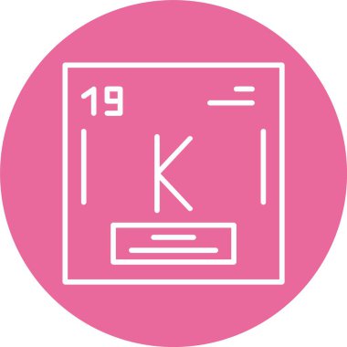 Potasyum web simgesi vektör çizimi
