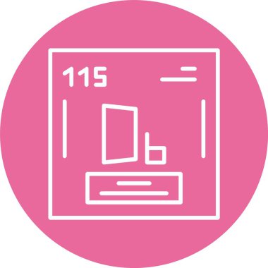 Dubnium web simgesi vektör illüstrasyonu