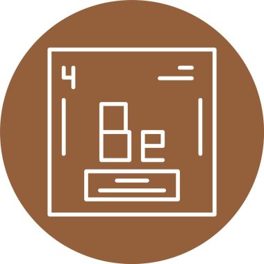 Berilyum web simgesi vektör illüstrasyonu