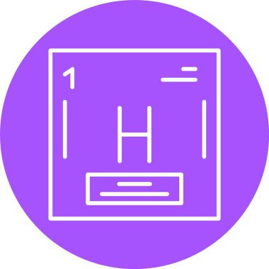 Hidrojen Web simgesi vektör illüstrasyonu