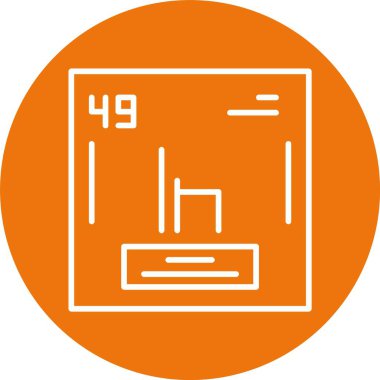 İndiyum web simgesi vektör illüstrasyonu