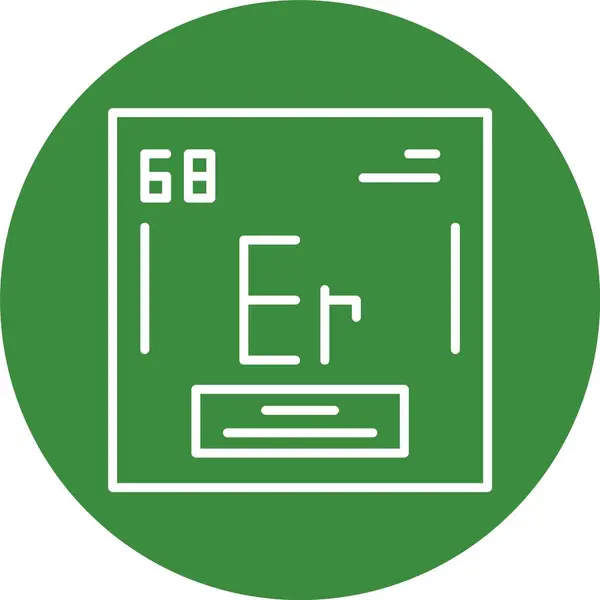 Erbium web simgesi vektör illüstrasyonu