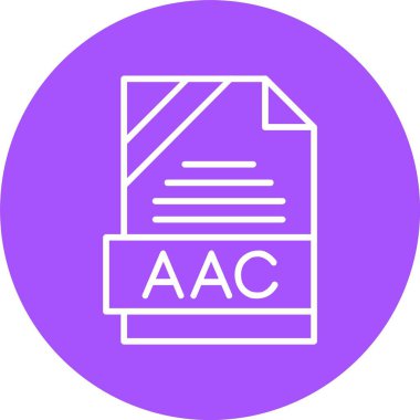 AAC dosya biçimi, web simgesi, vektör illüstrasyonu
