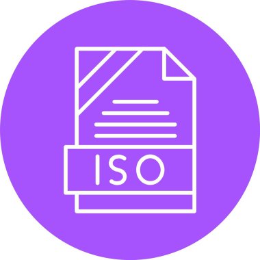 ISO dosya biçimi, web simgesi, vektör illüstrasyonu