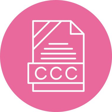 CCC dosya biçimi, web simgesi, vektör illüstrasyonu