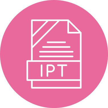 IPT dosya biçimi, web simgesi, vektör illüstrasyonu