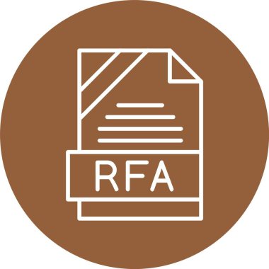 RFA dosya biçimi, web simgesi, vektör illüstrasyonu