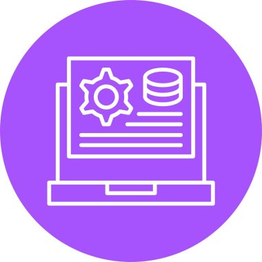 veri ayarları. Web simgesi basit illüstrasyon