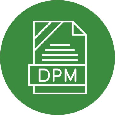 DPM file format, web icon, vector illustration clipart