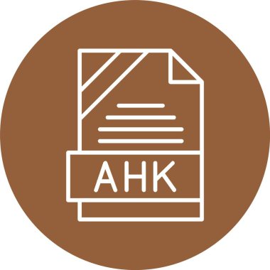 AHK dosya biçimi, web simgesi, vektör illüstrasyonu