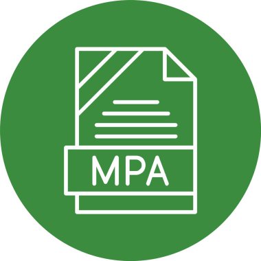 MPA dosya biçimi, web simgesi, vektör illüstrasyonu