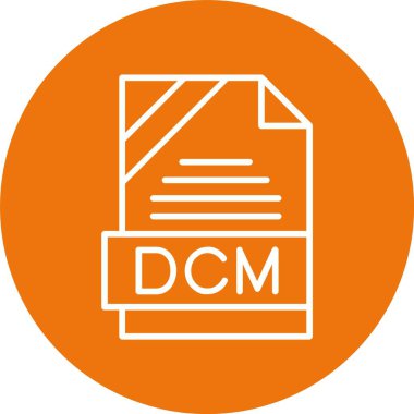 DCM dosya biçimi, web simgesi, vektör illüstrasyonu