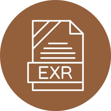 EXR file format, web icon, vector illustration clipart