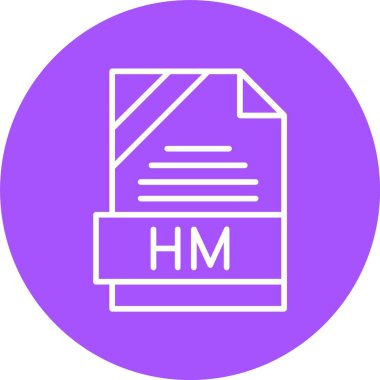HM dosya biçimi, web simgesi, vektör illüstrasyonu