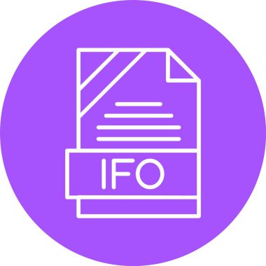 IFO dosya biçimi, web simgesi, vektör illüstrasyonu