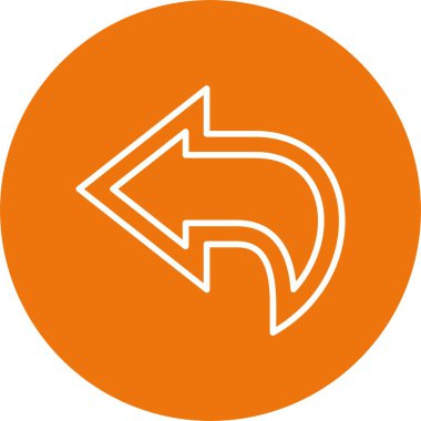 Geri al. Web simgesi basit illüstrasyon