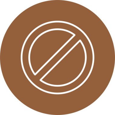 Yasaklanmış işaret web simgesi, basit illüstrasyon