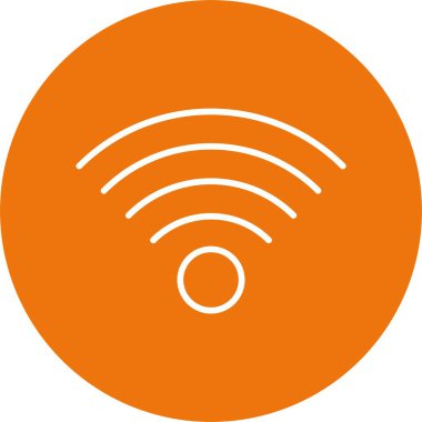 Wifi sinyal simgesi. Vektör İllüstrasyonu 