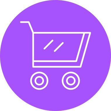 El arabası. Web simgesi basit illüstrasyon